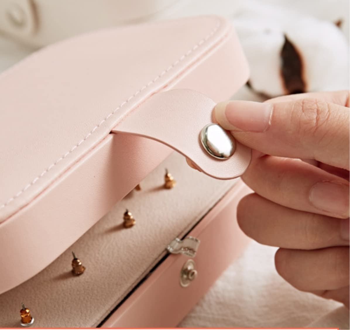 Schmuckkästchen Schmuckbox Schmuckschatulle Schmuckschatulle Reiseschmuck-Organizer Verspiegelte Schmuckschatulle Kleine Tragbare Reise-Aufbewahrungsbox Schmuckkasten Schmuckaufbewahrung Schmuckkoffer