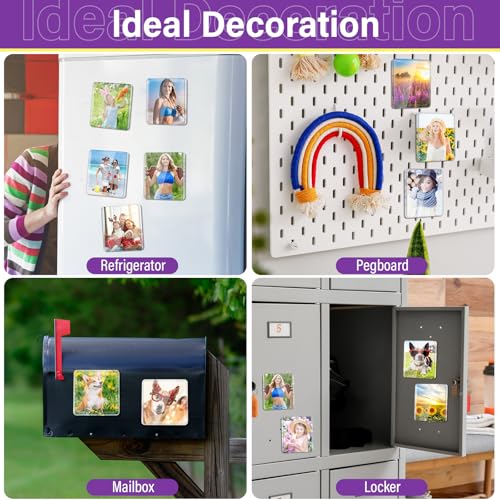 Set de 60 imanes acrílicos sublimados para refrigerador miniatura 6