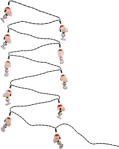 Peanuts Kurt Adler - Juego de luces de Snoopy de 11 pies y 10 luces