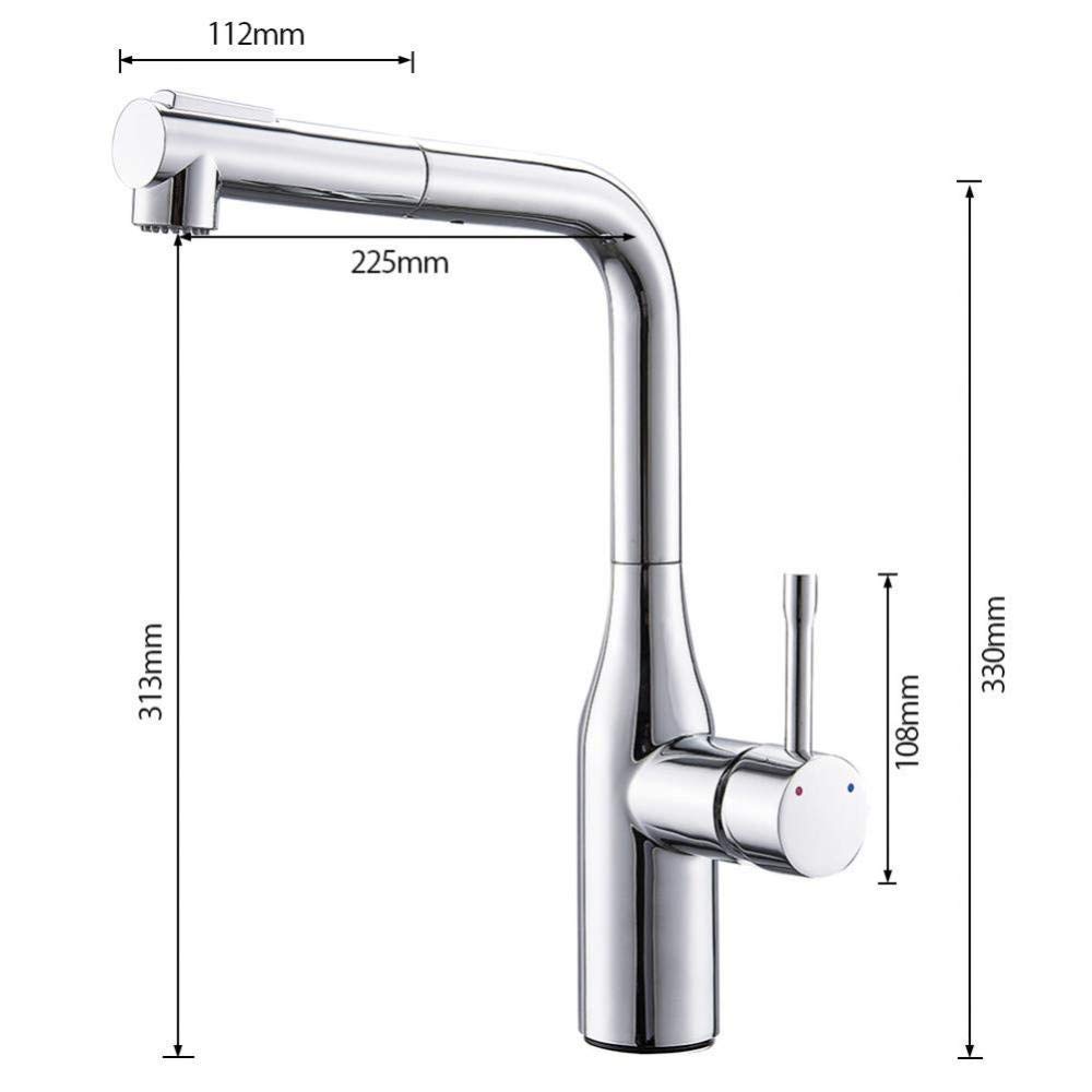 Bateria kuchenna Küche Waschbecken Wasserhahn Einzigen Handgriff Herausziehen Tap 360 Grad Wasser Mischer Heißer Und Kalten Wasser Funkcja podwójnego rozpylacza