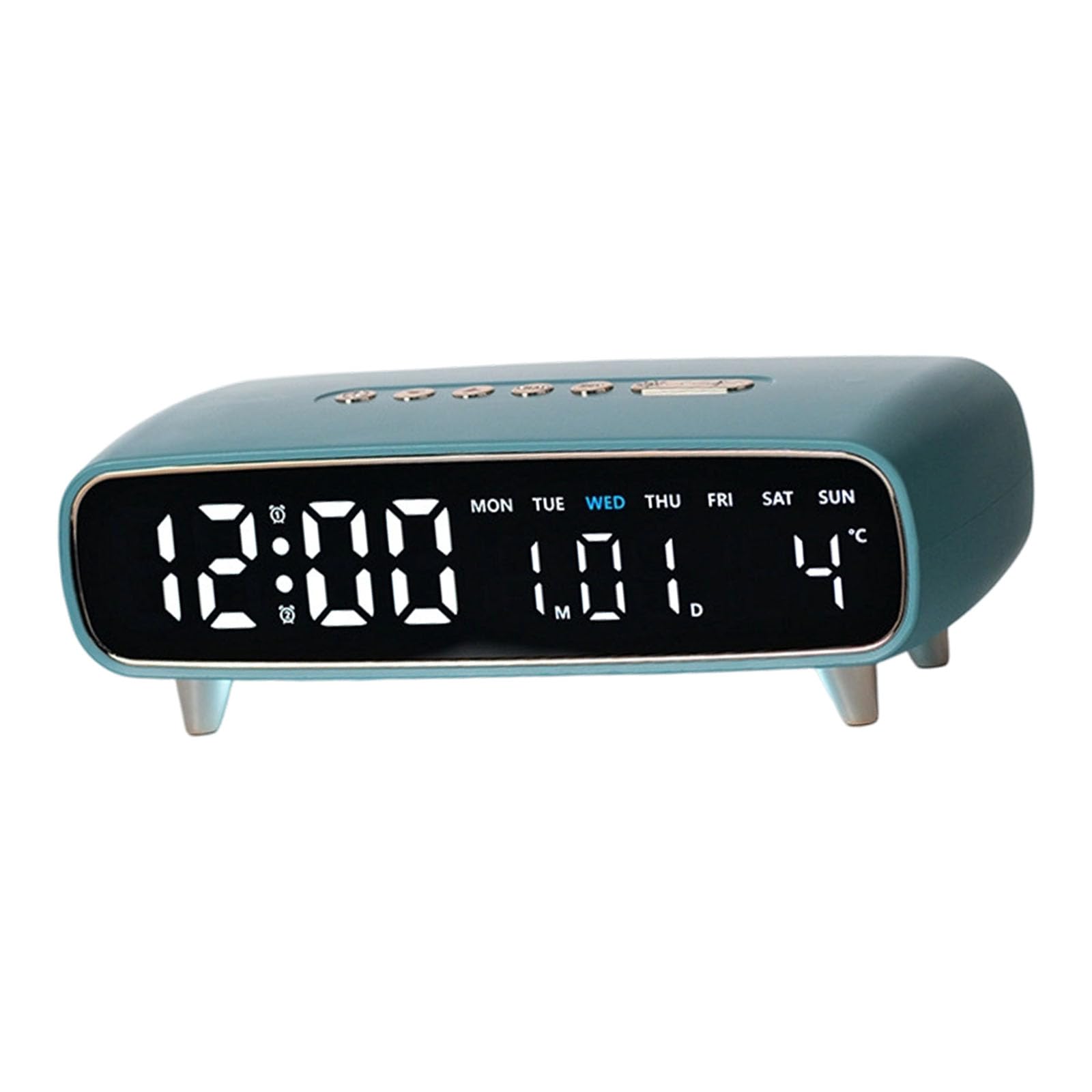 Linvimia Digital Clock with Clear Screen Backlight Function Calendar Temperature Any Room LED Clock