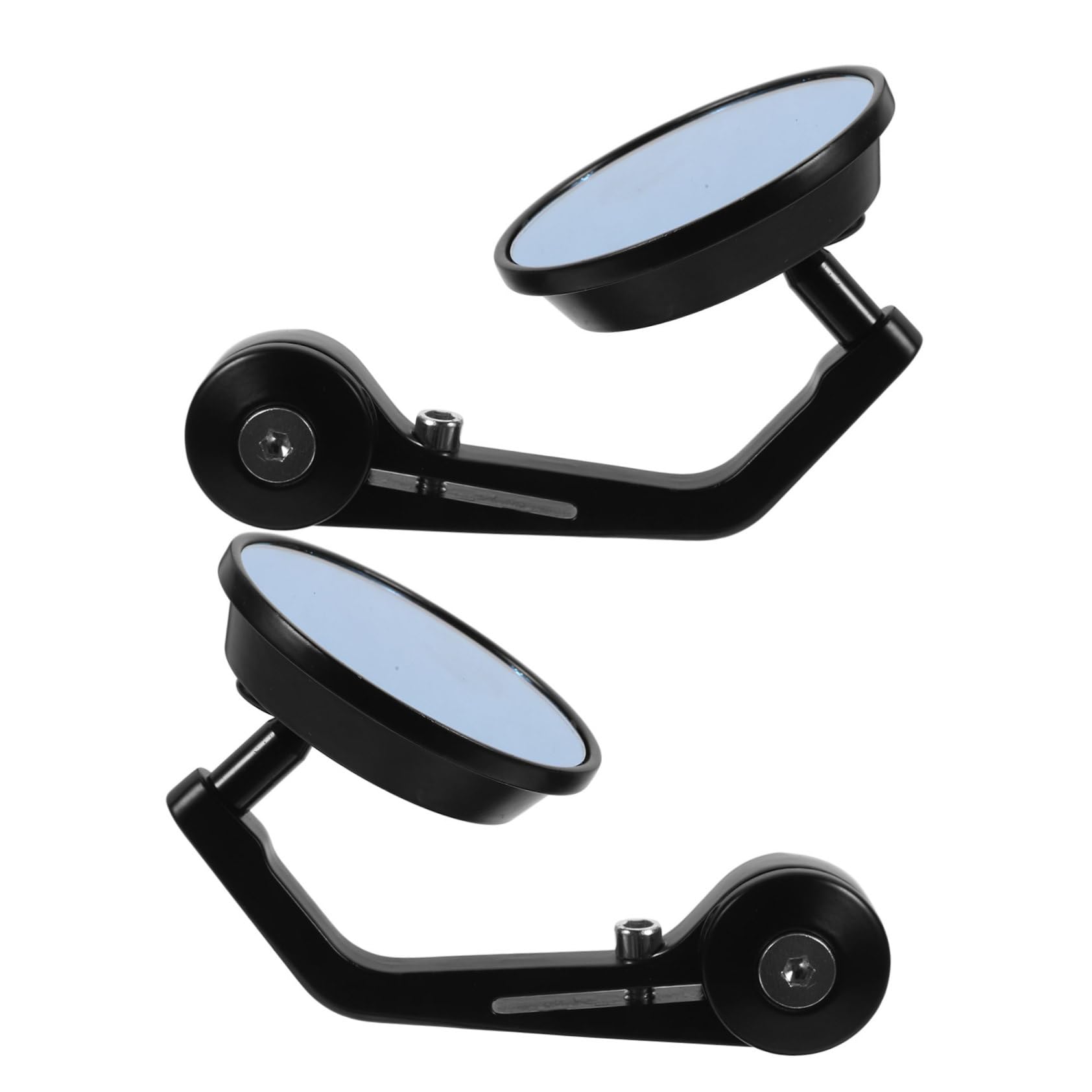 Specchietti Moto Retro Rotondi in Lega di Alluminio per Manubrio