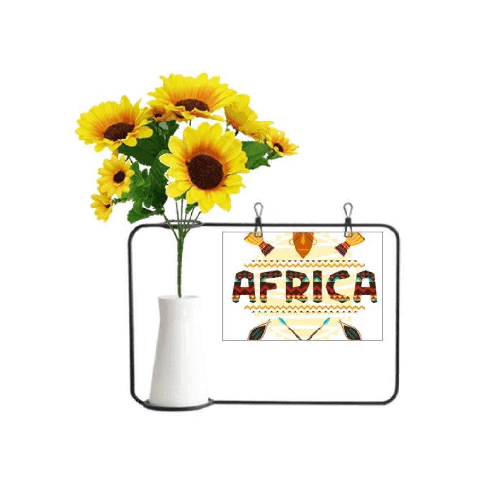 Carte de bénédiction totem et tournesol artificiel Beauty Gift Africa