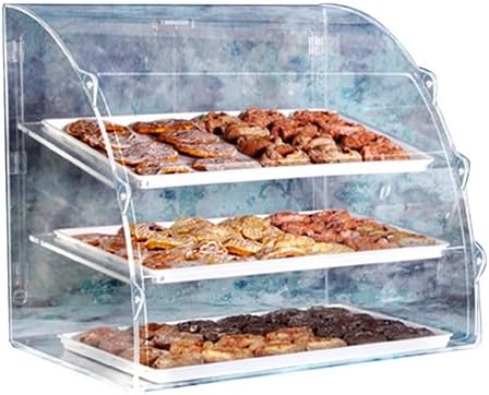 Vollrath Company Acry Fab, Euro Curved Bakery Case, ELBC-2, Large, Front & Rear Doors