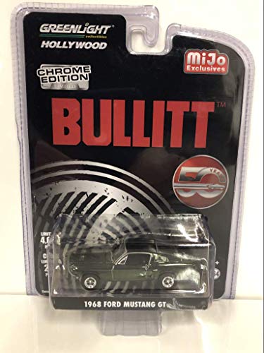 1968 Ford Mustang GT Chrome Green Edition Bullitt (1968) Movie 50 Years Anniversary Limited Edition to 4,600 Pieces Worldwide 1/64 Diecast Model Car by Greenlight 51226