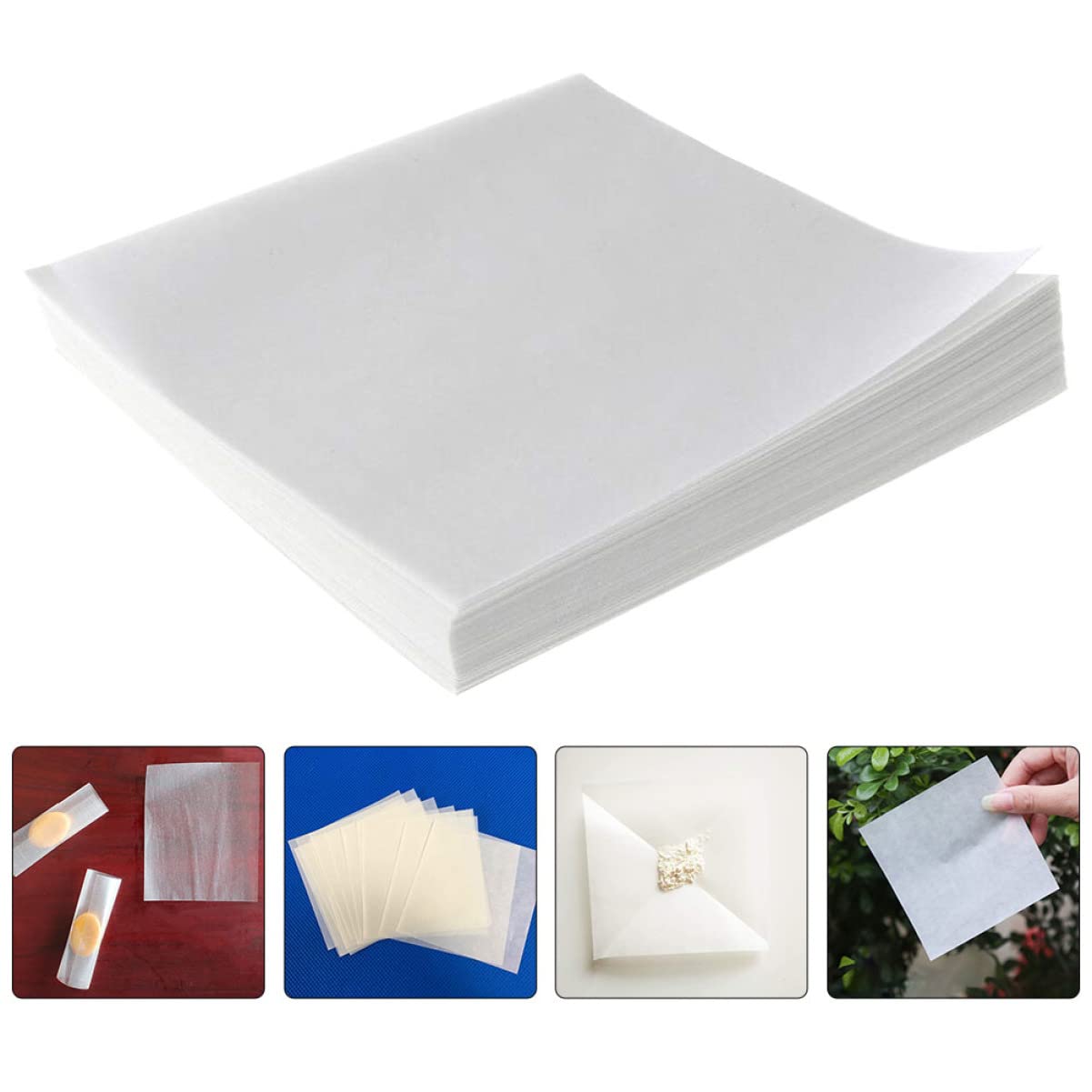 Garneck Non Absorbent Weighing Paper Sheets 500 Sheets of Square Non Stick Weighing Paper for Scale Balance