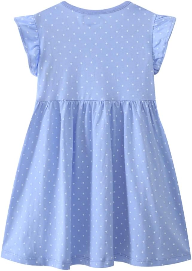 Girls Dress Toddler Kids Flutter Sleeve Summer Dresses Unicorn Swing Casual Sundress Party Playwear Holiday Clothes - Image 3