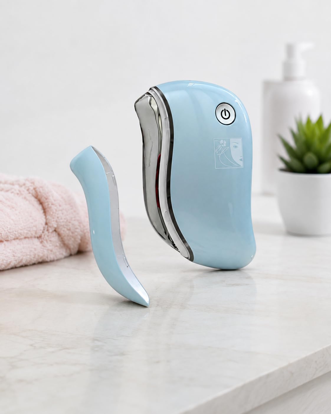 Electric Heated Gua Sha Facial Massager with Heat and Vibration
