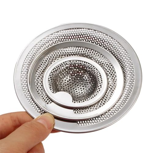 Colador de acero inoxidable para fregadero de cocina tamaño mediano miniatura 6