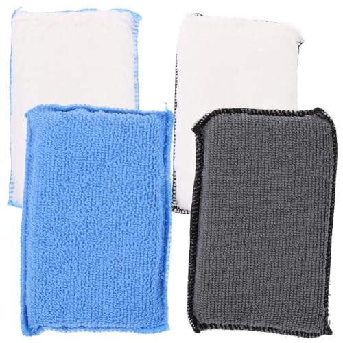 GETAJGHSD 4pezzi Spugne Lavaggio Auto Morbide Doppia Faccia Per Interni Ed Esterni Spugne Scrub Assorbenti e Delicate Sulla Vernice Kit Pulizia Auto Versatile Graffi