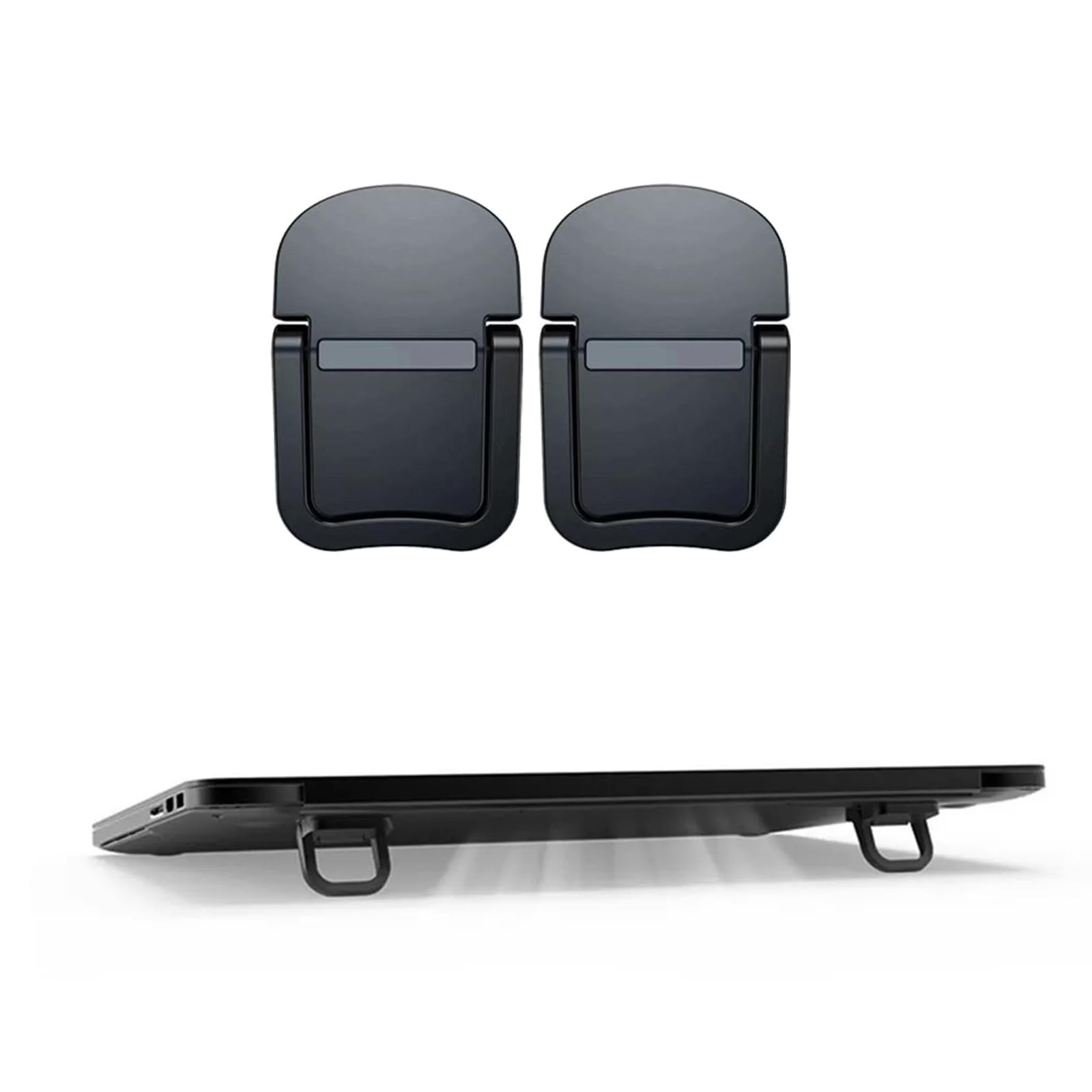 2Pcs Laptops Stand Portable Computer Keyboards Stand for Desk Self-Adhesive Invisible Laptops Feet Foldable Laptops Stand Improve Sitting