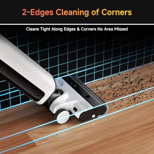 Image of uwant Wet Dry Vacuum Cleaner 180Lay-Flat Push-in Vacuum Mop All in One with 18000Pa Suction Auto Self-Cleaning Anti Odor Stick Dual-Edge Vacuum Cleaner Set of 1 for Hard Floor /Carpet D100