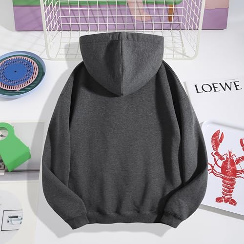 Image of Maydear Custom Hoodie Unisex Pullover Sweatshirt Dark Gray | Personalized with Photo, Logo or Text, For Men & Women