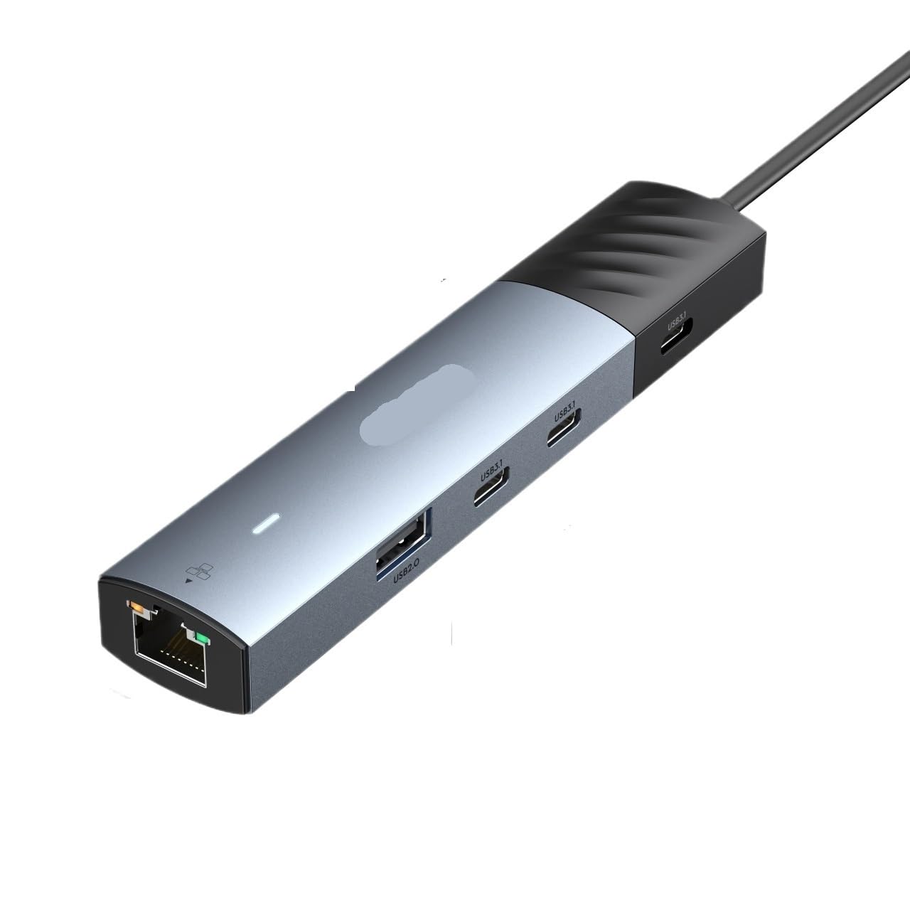 Adaptateur USB-C Hub Type C 10 Gbps vers HDMI 4K60 Hz, 3 ports USB 3.1 Gigabit Ethernet PD 100 W, station d'accueil pour MacBook Pro Air M2 M1 (blanc)