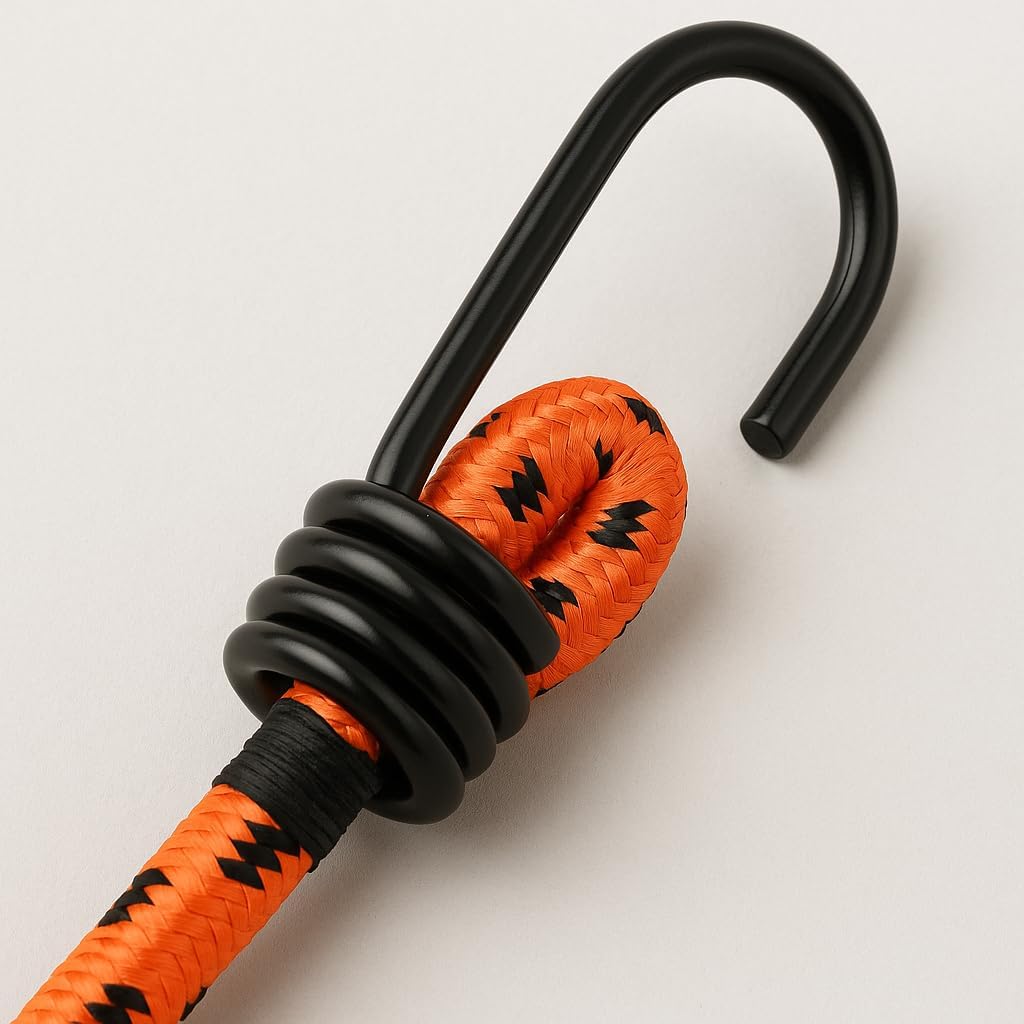 RK Prime 4-Pack Rubber Bungee Cords – 2×30" & 2×36" – Heavy-Duty, Weather-Resistant, Vinyl-Coated Steel Hooks – Ideal for Camping, DIY, and Outdoor Storage