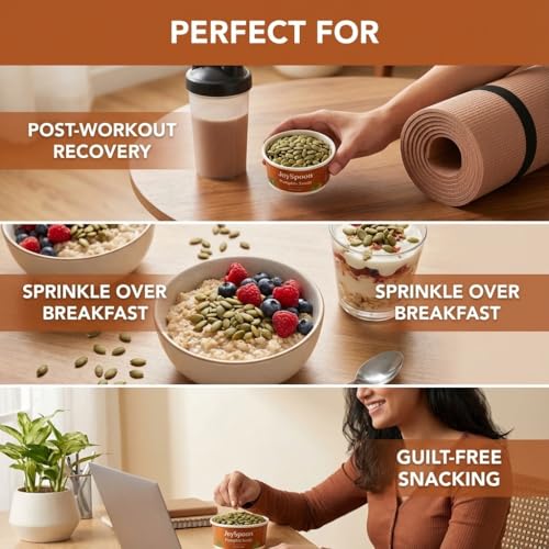 Image of JoySpoon Premium Roasted Pumpkin Seeds | High Protein & Fibre Rich Superfood Snack | Gluten Free, Trans Fat Free Healthy Munching Seeds | Daily Nutrition Snack | 200g