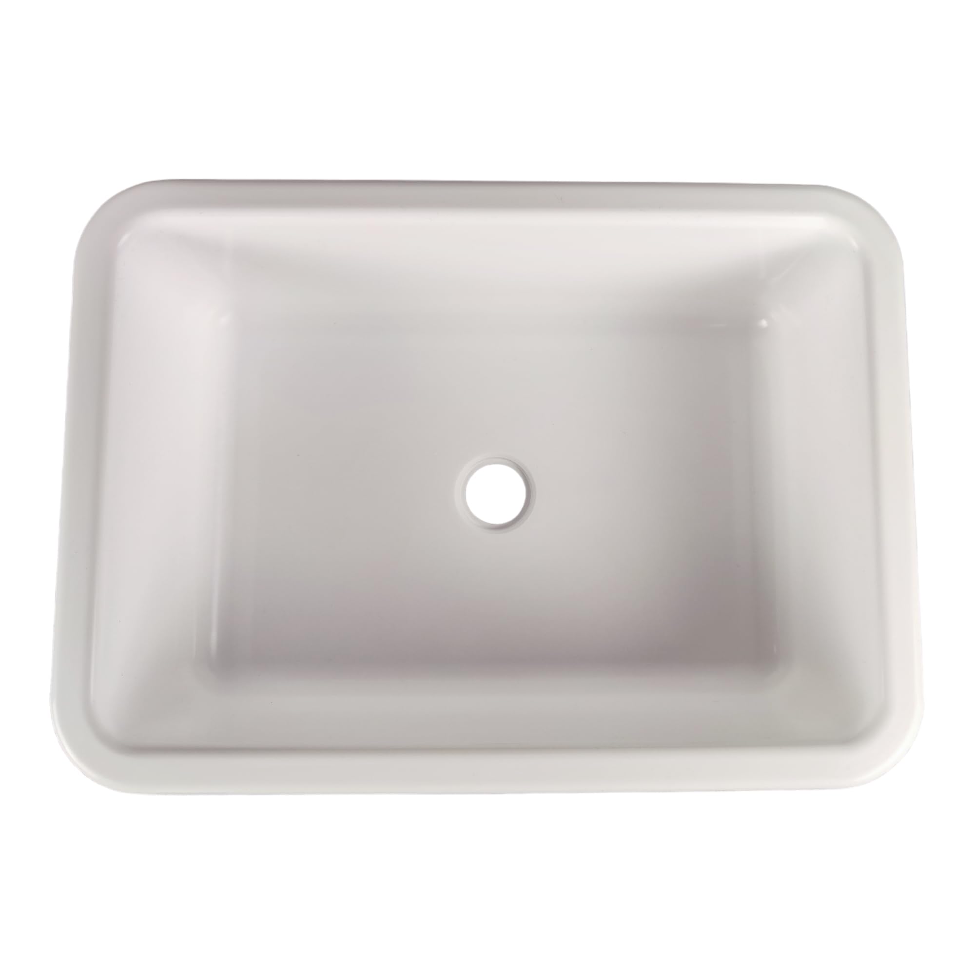 Waschbecken Spülbecken für Wohnmobil Wohnwagen Kastenwagen – 37 x 27 x 12,8 cm (BxTxH) – Kunststoff – Weiß