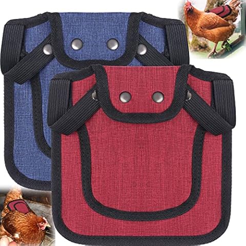 Chicken Saddle For Hens, Chicken Aprons Clothes For Hens'S Back Sides Feather Wing Protector With Elastic Shoulder Straps Adjustable Snaps, Suit Small Medium and Large Hens Birds Poultry Care Supplies Cover