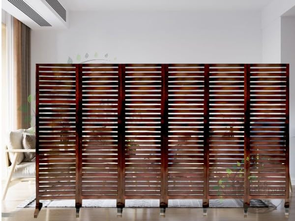 Image of Wooden Room Partition /Screen /Room Divider /Room Separator for Livng Room Bedroom Home Office Restarurant Hallway 1 Panel 30Inches Wide (6 Panel - 20 Inches Wide Each 6 Feet Height)
