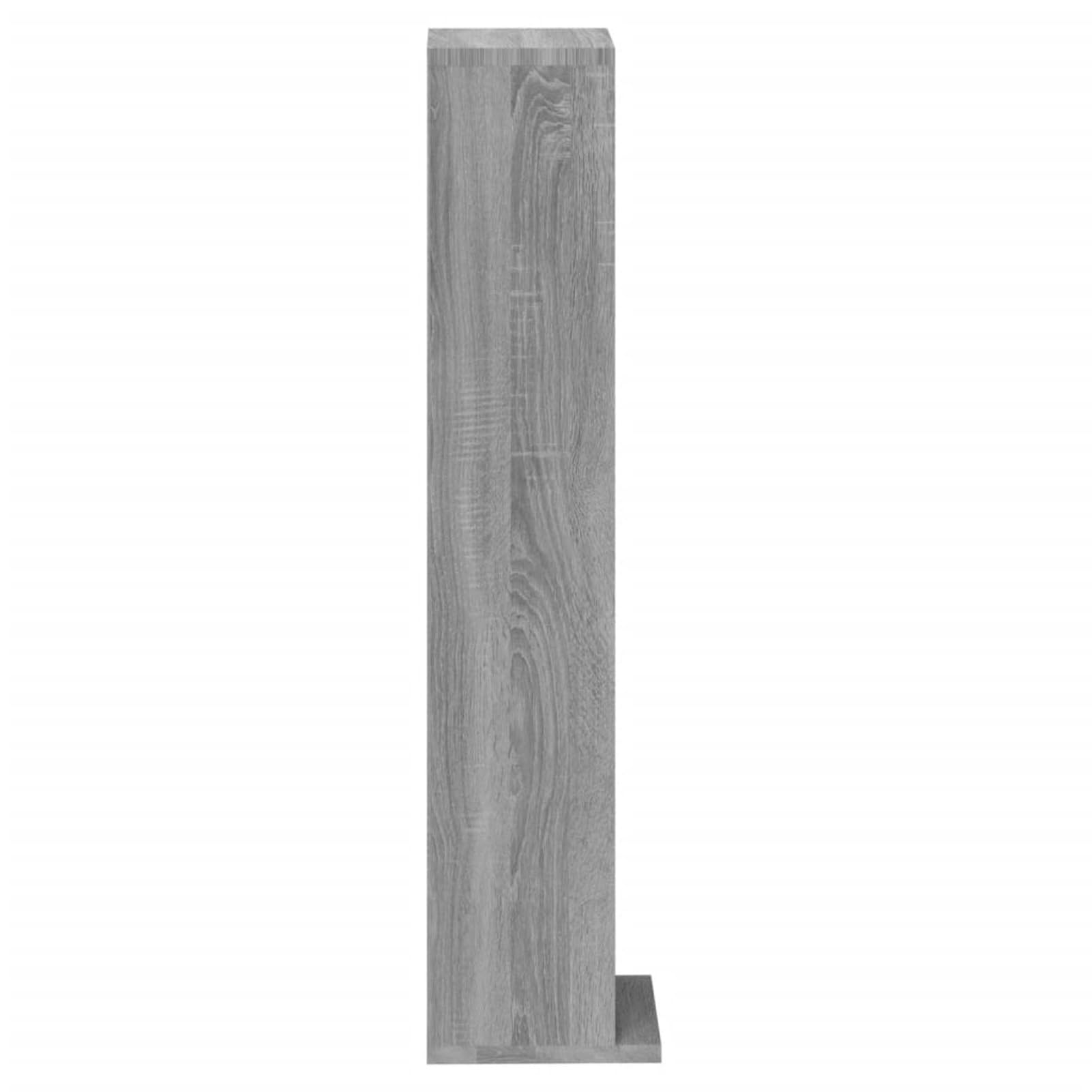 Homgoday Sonoma - Armadietto per CD, 21 x 20 x 88 cm, in legno di ingegneria, con 6 scomparti aperti, mobile portaoggetti per CD e DVD per soggiorno, camera da letto, ufficio