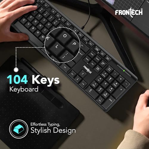 FRONTECH FT-1672 Wired Keyboard Black - Image 4