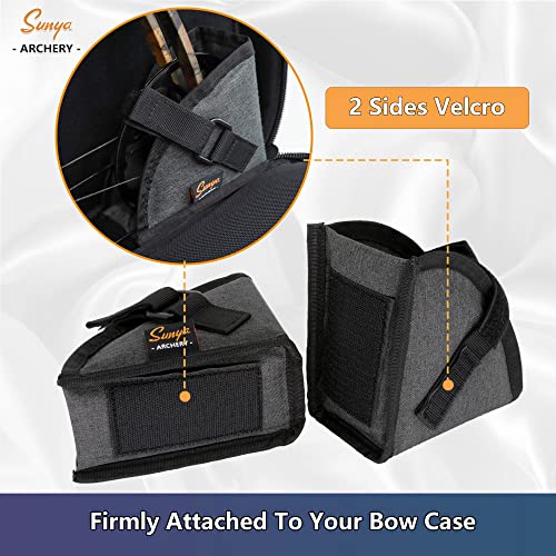 Sunya Compound Bow Cam Protectors Soft Or Hard Bow Case Cover Cam Guards Cam Pockets For Compound Bows Bag As Accessory (Grey) #TOP3