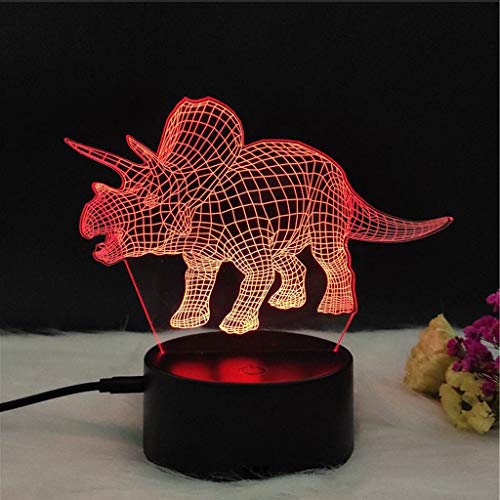 Veilleuse 3D dinosaure contre la peur du noir lampe LED tactile
