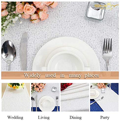 Shinybeauty - Runner da tavola in paillettes oro