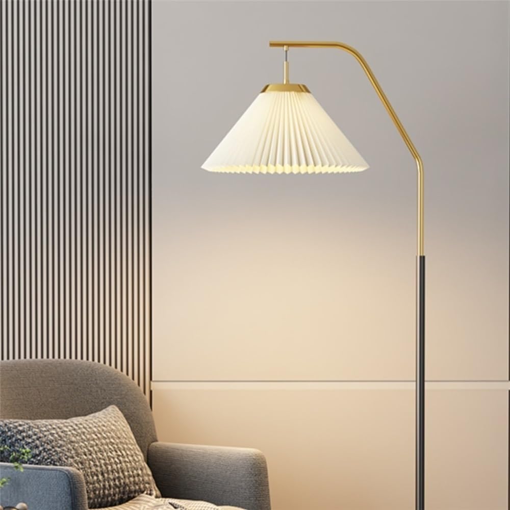 Lampy stojące Lampa stołowa pionowa do salonu, lampa podłogowa do sypialni, podstawa z żelaza, światło zmieniające kolor w trzech kolorach, abażur biały