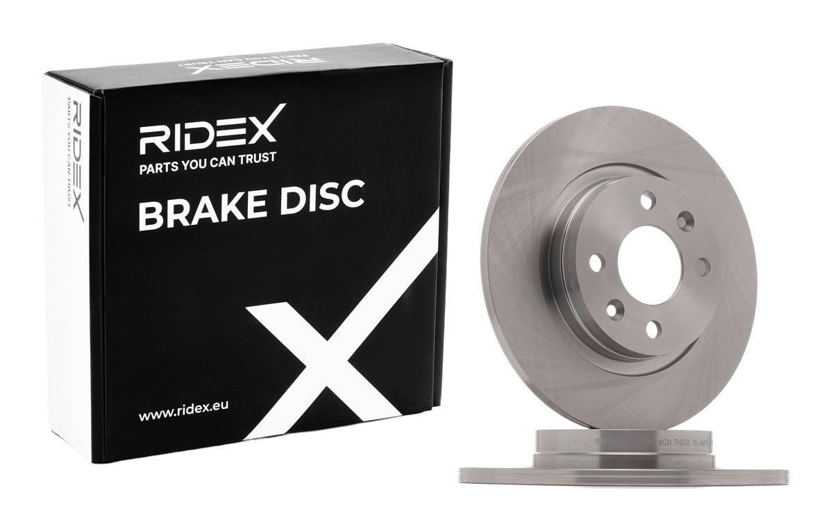 RIDEX 82B0078 2x Disco freno Anteriore senza viti/bulloni Compatibilità con RENAULT CLIO II BB0/1/2, CB0/1/2