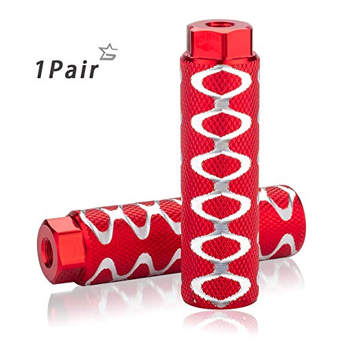 SMALL STAR Bike Pegs 2Pcs Aluminum Alloy Anti-Skid Lead Foot Bicycle Pegs 3/8