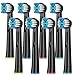 Rebeool Replacement Brush Heads Compatible with Oral B Vitality Pro, Pro 3, Pro 1 Toothbrushes, Smart 6, Genius, Round Toothbrush Heads, Pack of 8 Toothbrush Brush Refills, Black