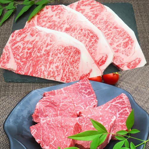[A4・A5等級]常陸牛 サーロインステーキ(250g×3枚) 赤身モモステーキ(100g×5枚) 食べ比べセット 計1.25kg