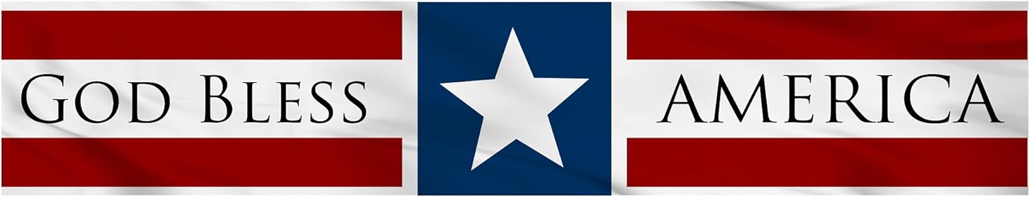 4th of July Decorations Outdoor Banner God Bless America Large Banner Stars and Stripes Yard Sign Indoor Wall Decorative Hanging Banner Patriotic Party Supplies Decor for Memorial Day Independence Day