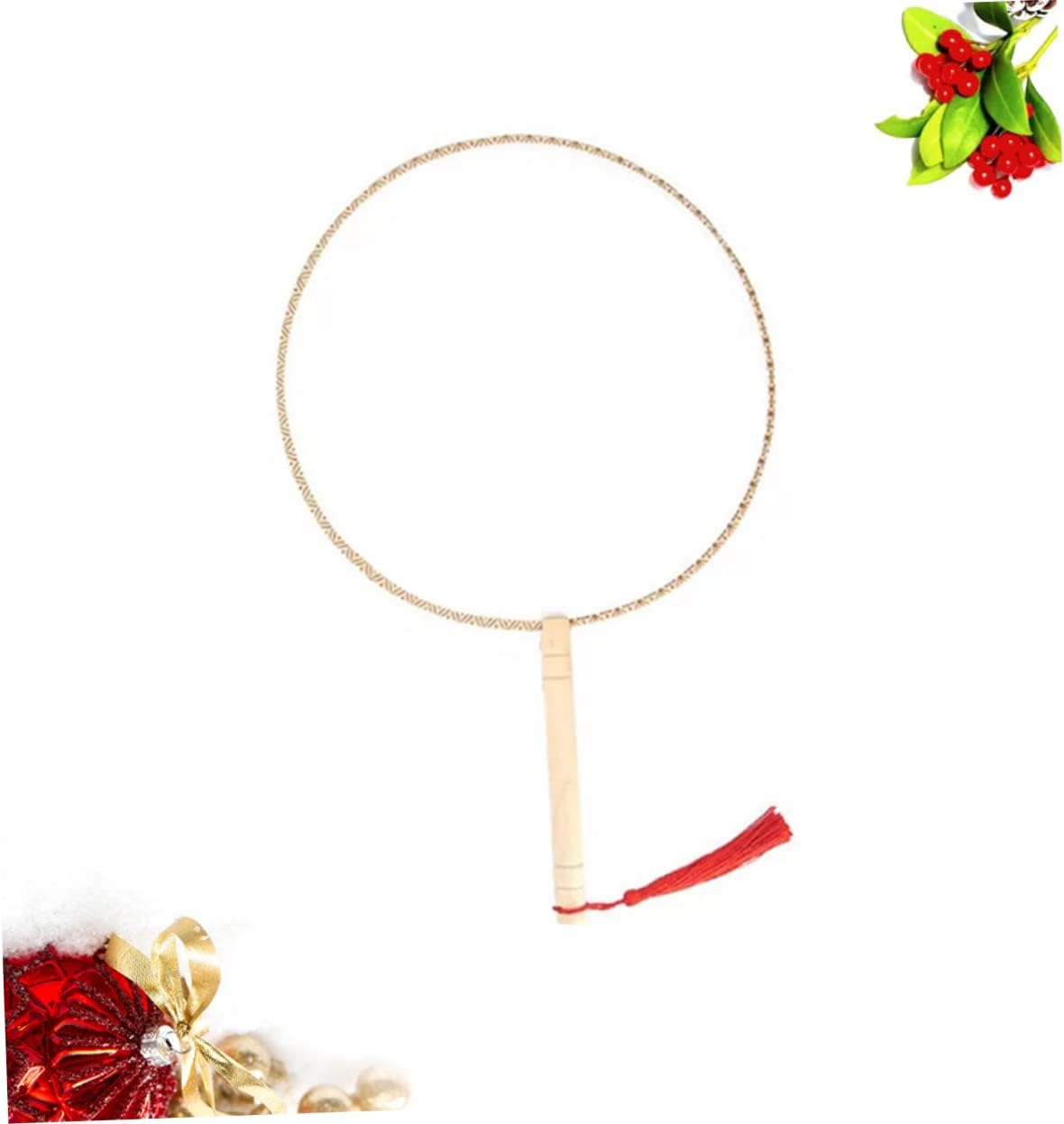 Blank Painting Fan Wooden Handle Art Fan for Creative Painting and Embroidery for Crafting and Projects Encourages Shape Recognition and Coordination