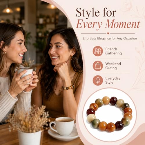 Image of Fidget Bracelet for Women Natural Bodhi Seeds Beaded Anxiety Stress Bracelets Zen Fidget Stretch Bracelets Alleviate Protection Healing Bodhi Jewelry Gifts for Women Men