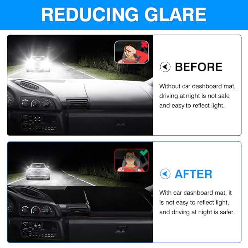 Image of Autorder Dashboard Cover Mat for 1993 1994 1995 1996 Chevrolet Camaro Accessories Dash Cover Upgrade Velvet Dash Mat Sunshade Glare UV Rays Protector