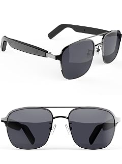 Smart Glasses Audio Glasses with Bluetooth Speaker Reading Glasses with Voice Control and Open Ear