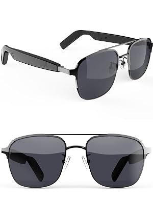 Smart Glasses Audio Glasses with Bluetooth Speaker Reading Glasses with Voice Control and Open Ear