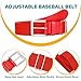 Baseball Socks and Belt Combo for Youth Adult - Softball Socks and Belt for Boys and Girls (Red)