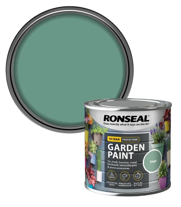 DUAYRA Garden Wood Paint 250ML | Outdoor Furniture Paints | Multi-Surface Waterproof Weather Resistant | Quick Drying Formula | For Benches, Terracotta Pots, Brickwork, Stones | (Sage)