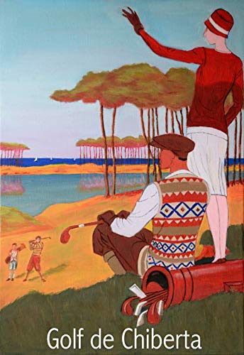 générique Affiche anglet Golf chiberta Reproduction Poster Format Size 50X70 cm sur Papier 300 GR