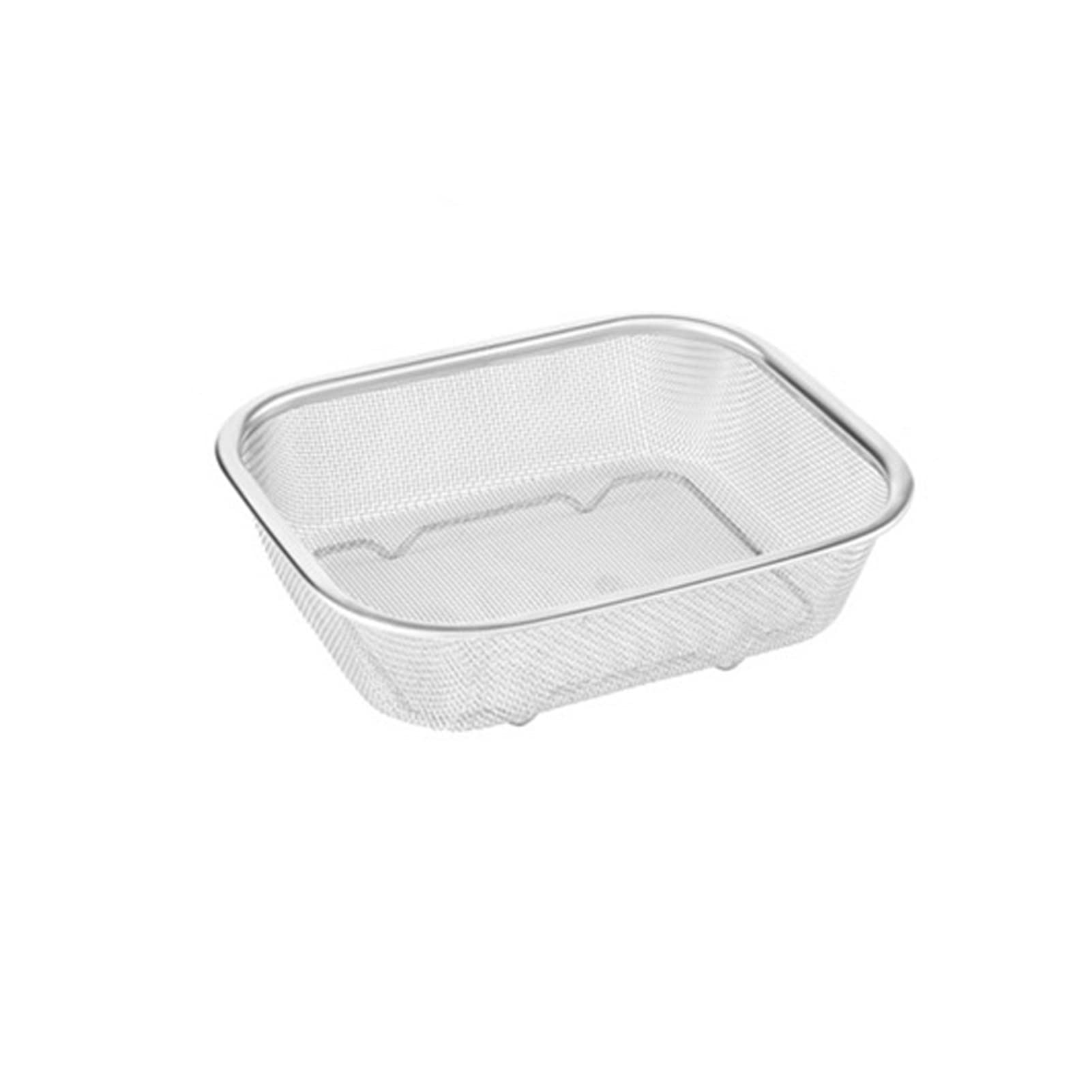 Cestini for friggere, contenitore for snack, supporto for snack, cestello for griglia universale Cestino for patatine fritte in acciaio inox Scolapasta quadrato filtro for alimenti in acciaio setaccio