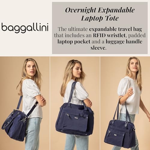 Baggallini Overnight Expandable Laptop Tote - Lightweight Travel Bag for Women2