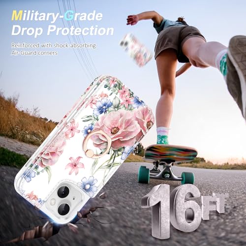 Coque portefeuille iPhone 14 et 13 avec 5 emplacements cartes violet - 2