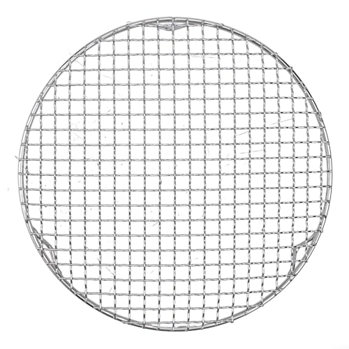 Rejilla de enfriamiento redonda 201 de acero inoxidable para horno, parrilla para hornear, barbacoa, parrilla, secado de alimentos, 13-35 cm de diámetro, plata (27 cm)