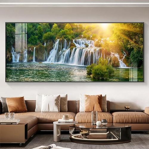 Toile paysage de montagne lever du soleil pour habiller un grand mur vide