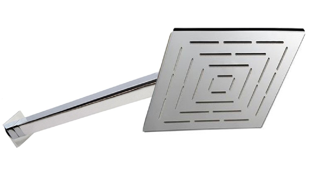ANMEX® 8X8 SS 304 Maze Heavy Duty Overhead Chrome Polished Finish Shower Head with Shower Arm/Rod and Wall Flange (24 Inches Rod) (B0BW94DGYG) Amazon Price History, Amazon Price Tracker
