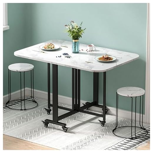 Folding Dining Table Set, Dining Room Table,Drop Leaf Extendable Versatile Table Space Saving,Kitchen, Dining Room Table (White 2 stools) 29 Folding Dining Table Set, Dining Room Table,Drop Leaf Extendable Versatile Table Space Saving,Kitchen, Dining Room Table (White 2 stools)