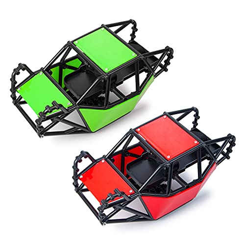 RC Roll Cage Rock Buggy Body Shell for 1/10 Axial SCX10 ll 90046 RC Crawler Car Buggy (Green)